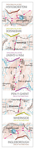 Three Peaks Ordnance Survey Bookmark - NEW!