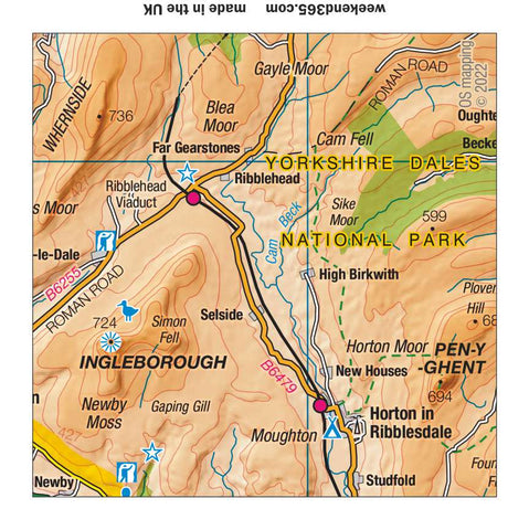 Three Peaks Ordnance Survey Fridge Magnet - NEW!