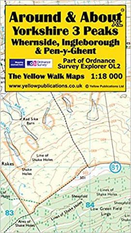 Around & About - Yorkshire 3 Peaks Map