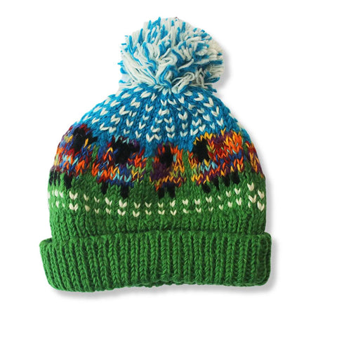 Sheep Bobble Hat Psychedelic