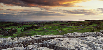 View South from Malham Cove Card - by Mark Denton Photography