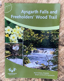Image shows front cover of Aysgarth Falls and Freeholders Wood Trail leaflet