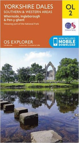 Image shows front cover of OS Explorer Map OL2 South & West Area