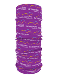 Image shows purple neckwear with Yorkshire Dales Three Peaks Logo on