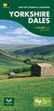 Image shows front cover of Yorkshire Dales touring and planning map