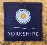 Square Woven Yorkshire Rose Badge